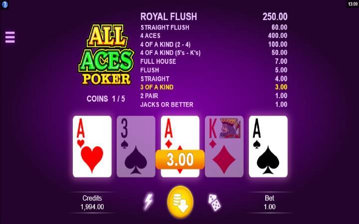 all aces poker
