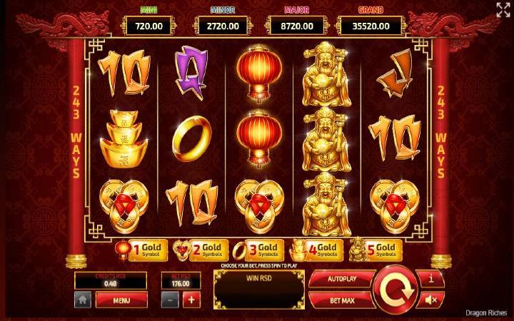 Dragon Riches, Online Casino Bonus