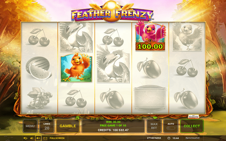 Feather Frenzy, Novomatic, Greentube, Online Casino Bonus