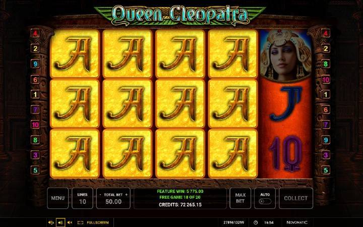 Online casino bonus, Free spins, Queen Cleopatra