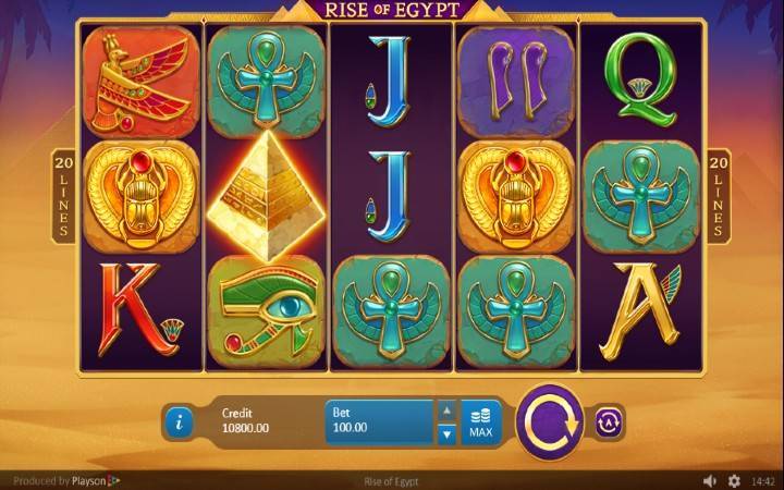 Rise of Egypt, Online Casino Bonus