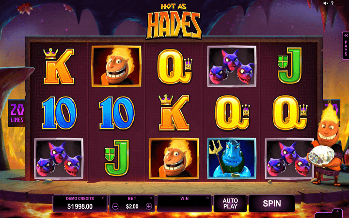 Hot as Hades, the basic symbols of the slot