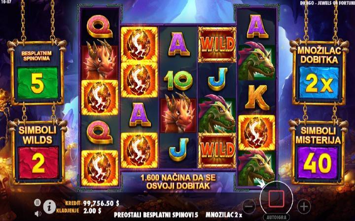 Online Casino Bonus, Drago Jewels of Fortune