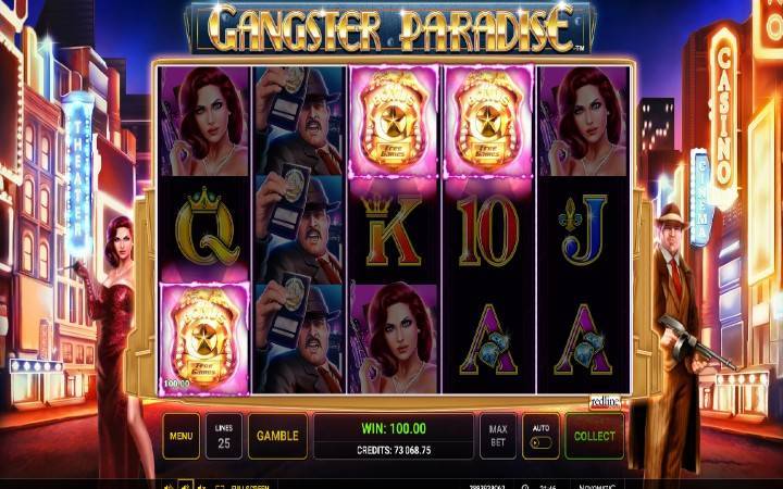 Online Casino Bonus, Free Spins, Gangster Paradise