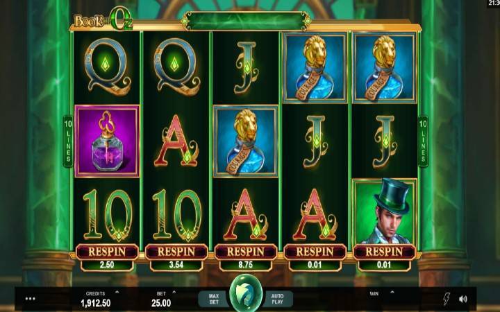 Book of Oz, Online Casino Bonus