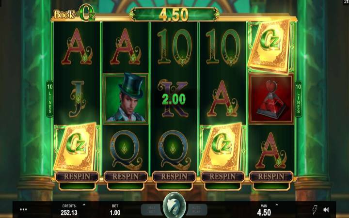 Book of Oz, Online Casino Bonus