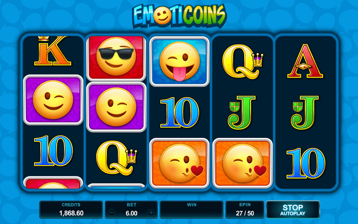 Emoticoins Slot symbols