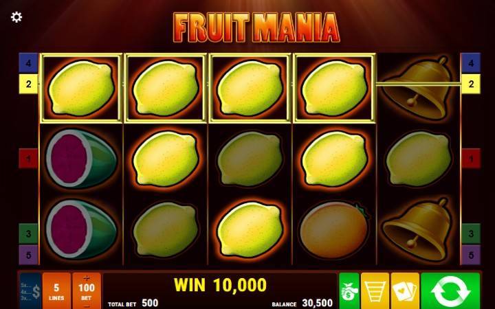 Fruit Mania - winning streak