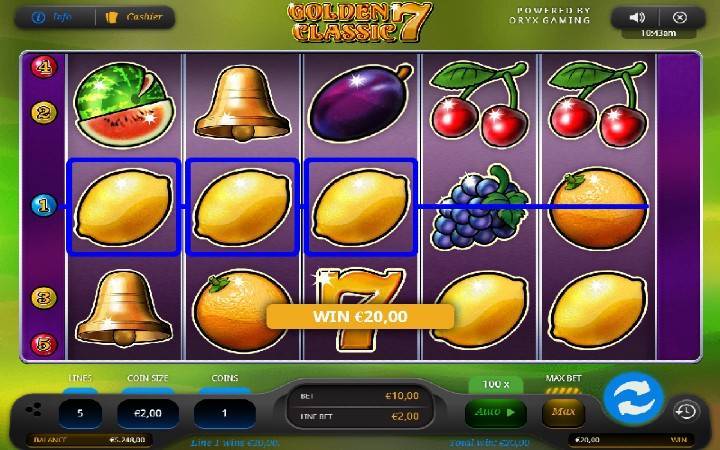 Online Casino Bonus, Golden Bell, Golden 7 Classic