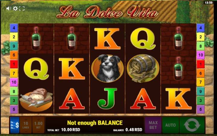 La Dolce Vita, Online Casino Bonus