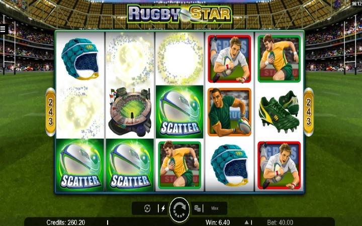 Free spins, online casino bonus, Rugby Star